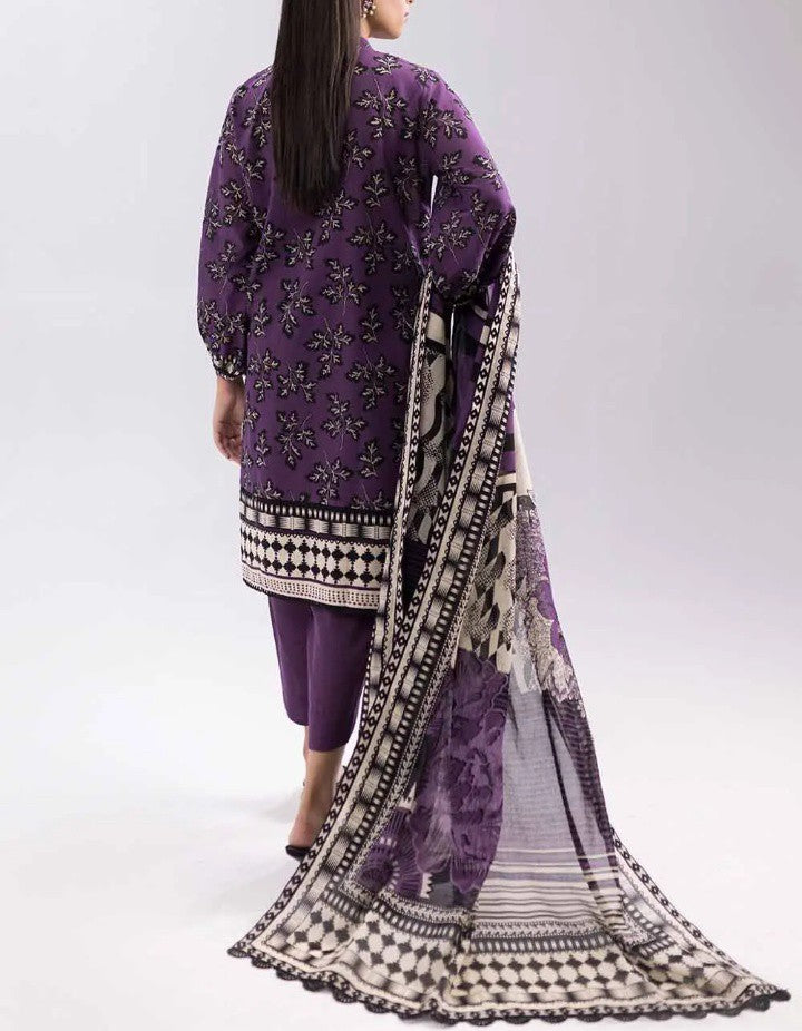 Gul Ahmed Printed Lawn Unstitched 3Pc Suit