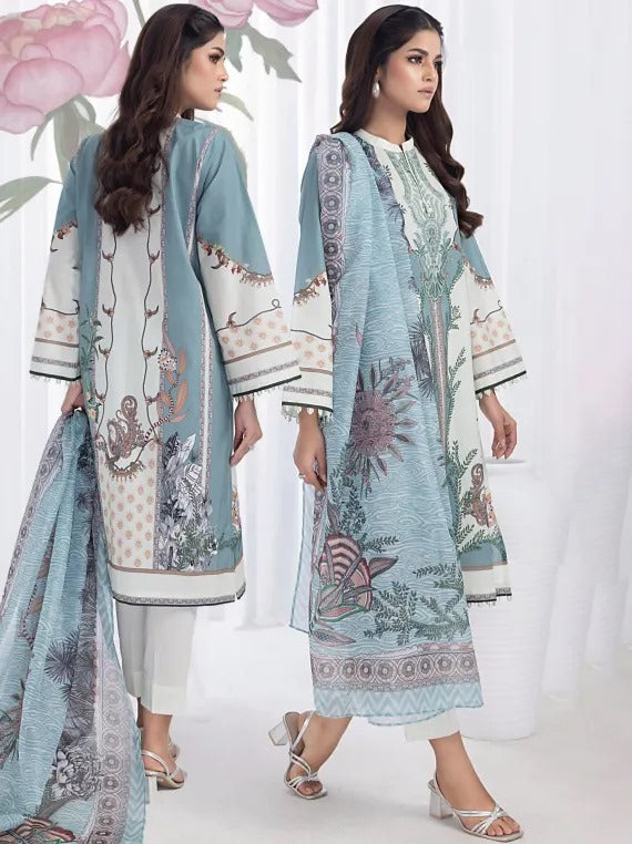 Gul Ahmed Regalia’ Embroidered Lawn 3pc Suit