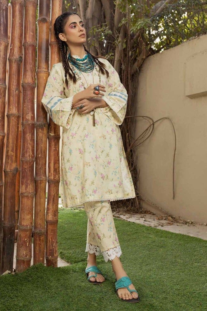 Gul Ahmad Embroidered Lawn 2pc Suit