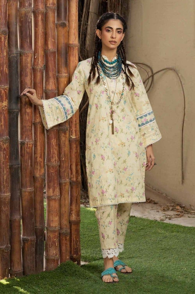 Gul Ahmad Embroidered Lawn 2pc Suit