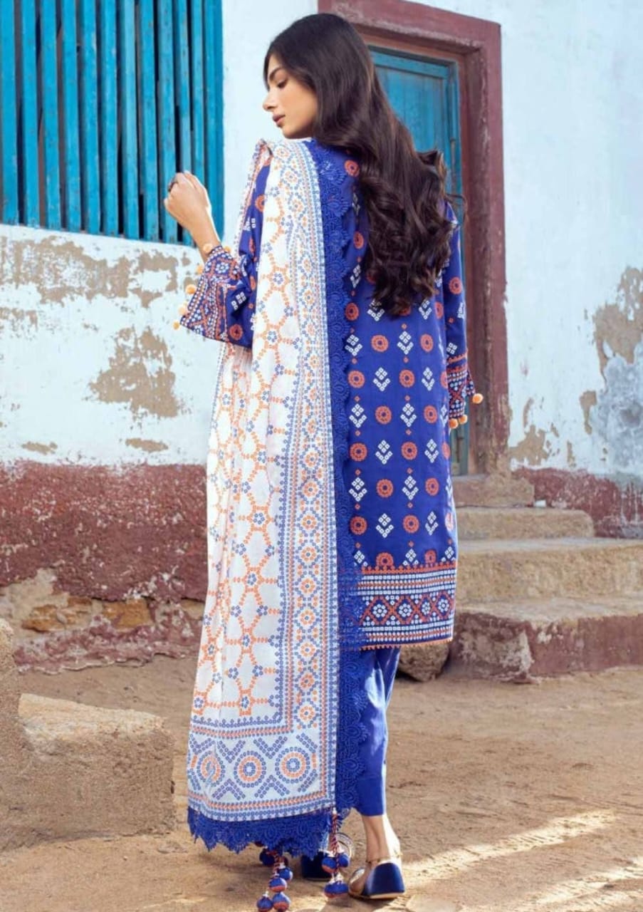Gul Ahmed Chunri Embroidered Lawn Unstitched 3Pc Suit
