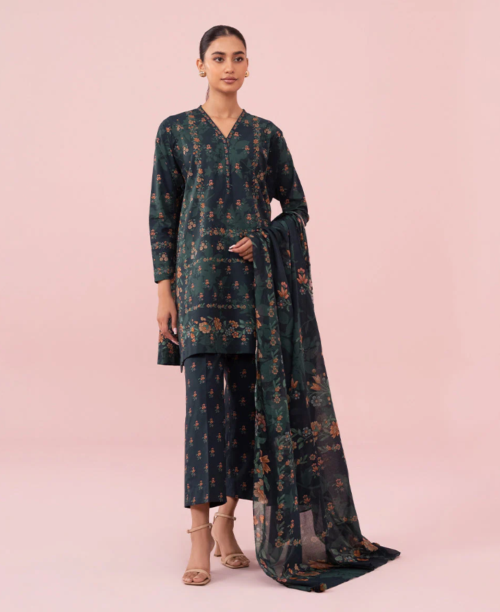 Sapphire 3PC - Printed Lawn Suit