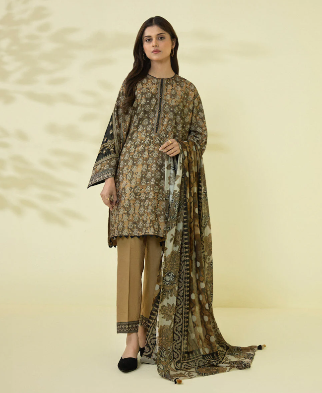 Sapphire 3 Piece - Printed Embroidered