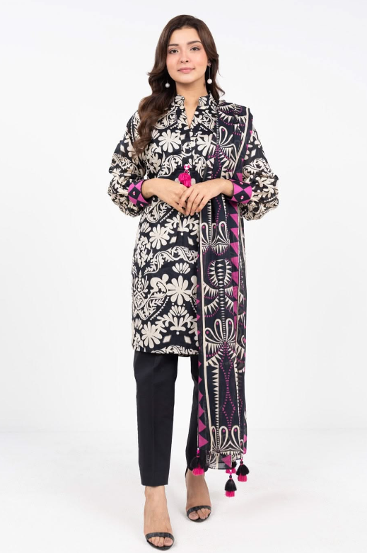Al Karam PRINTED KHADDAR 3PC SUIT UNSTITCHED