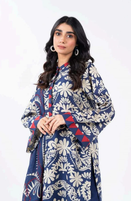 Al Karam PRINTED KHADDAR 3PC SUIT UNSTITCHED