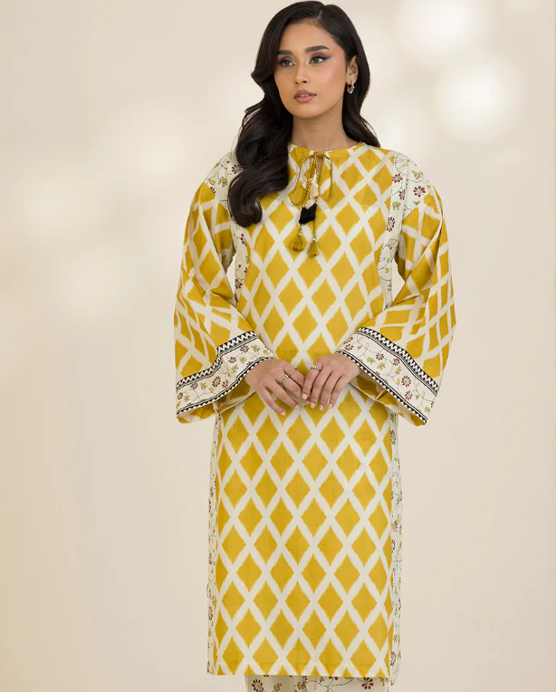 2PC Printed Zellbury Cotton Shirt Shalwar