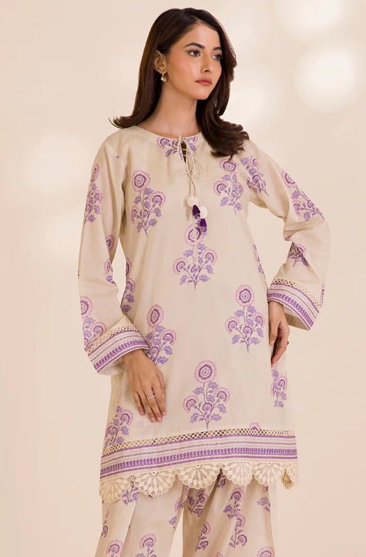 2PC Printed Zellbury Cotton Shirt Shalwar