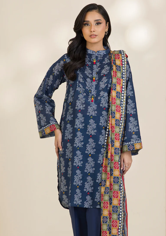 3PC Printed Zellbury Cotton Shirt Shalwar Dupatta
