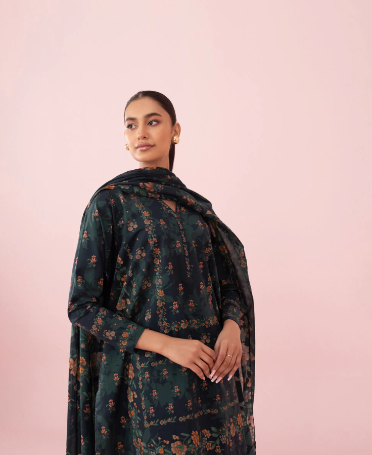 Sapphire 3PC - Printed Lawn Suit
