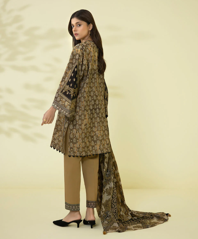Sapphire 3 Piece - Printed Embroidered