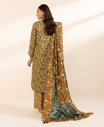 SAPPHIRE PRINTED LIGHT KHADDAR UNSTITCHED 3 PC SUIT