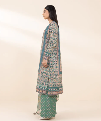 SAPPHIRE UNSTITCHED 3 PIECE PRINTED LIGHT KHADDAR SUIT