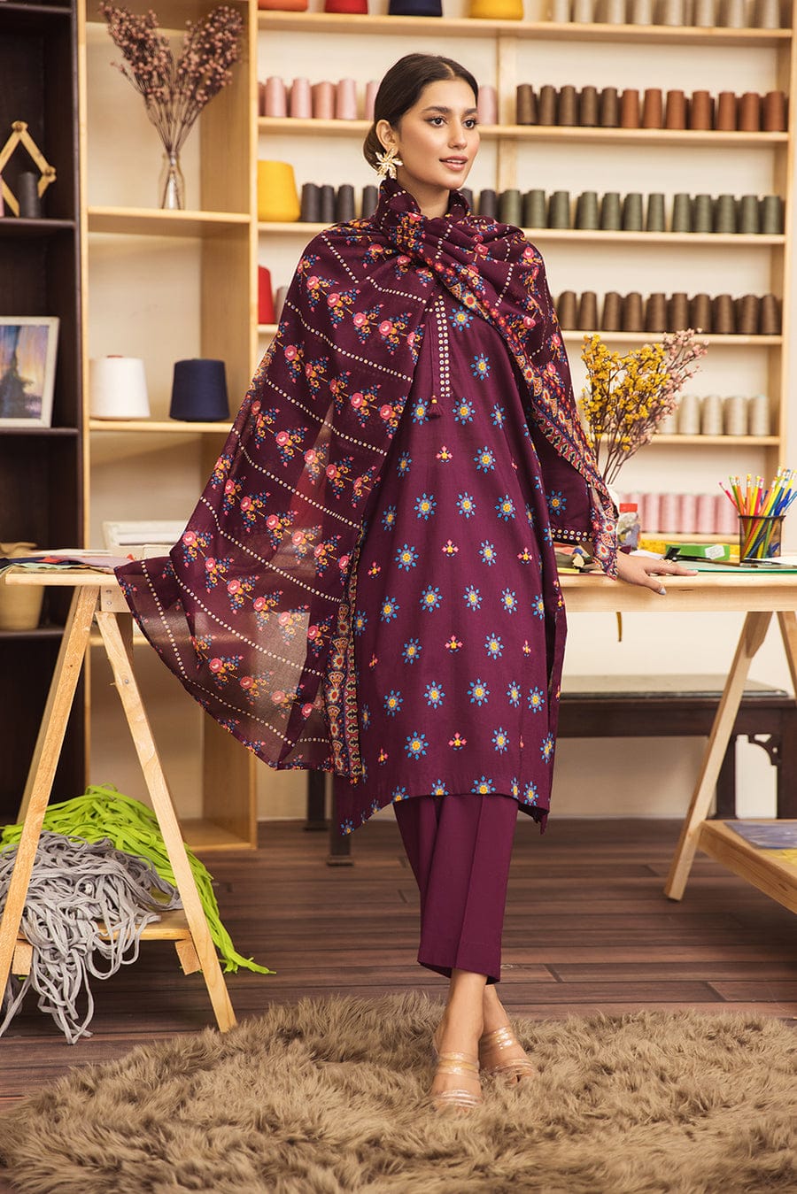Nishat 3 Piece Printed Unstitched Suit