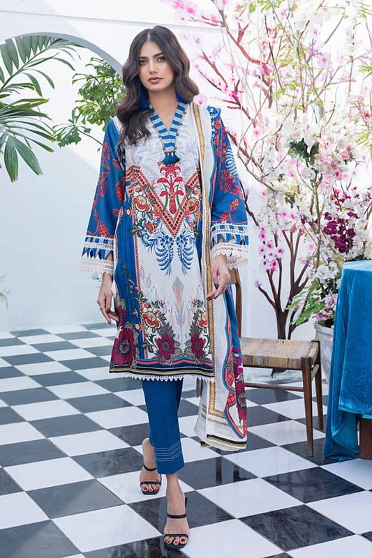 Gul Ahmed Printed Lawn Unstitched 2 Pc Suit