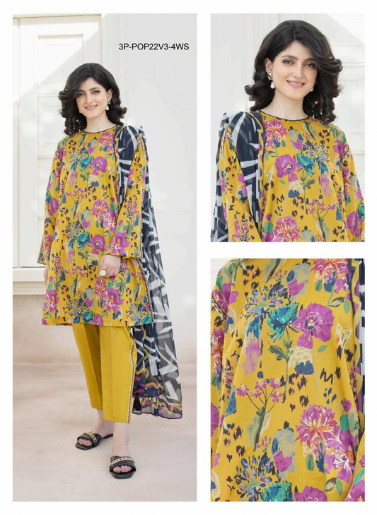 Sapphire Printed Lawn 3 Piece