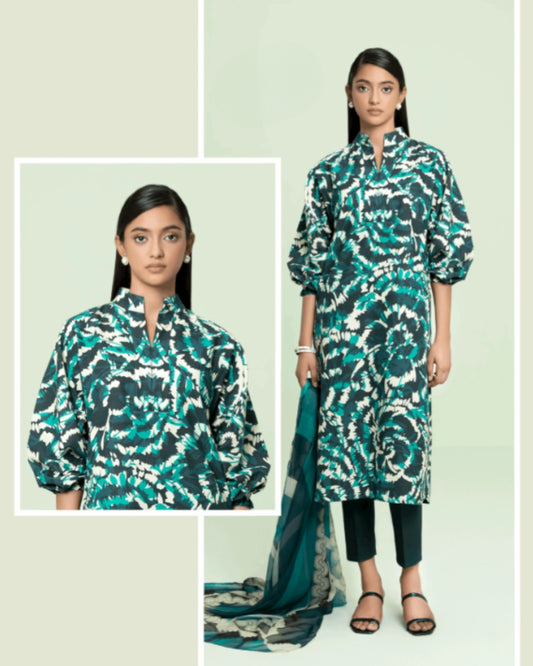 Sapphire 3PC - Printed Lawn Suit