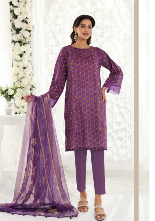 Nishat 3 Piece Printed Unstitched Suit