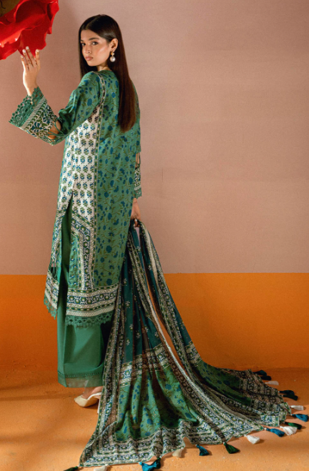 GulAhmad 3 Piece Unstitched Printed Lawn Suit