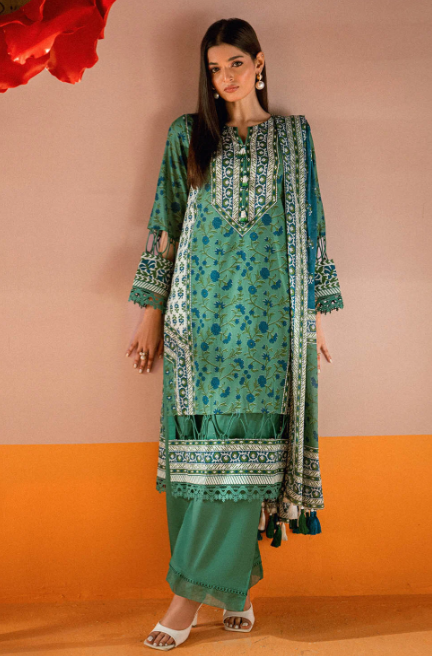 GulAhmad 3 Piece Unstitched Printed Lawn Suit