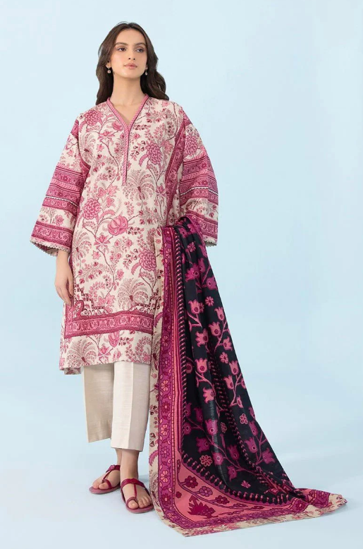 Sapphire Printed Lawn 3 Piece Suit
