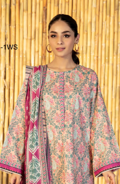 Sapphire Printed Lawn 3 Piece Suit