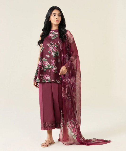 Sapphire 3PC - Printed Lawn Suit