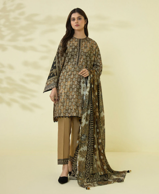 Sapphire 3 Piece - Printed Embroidered