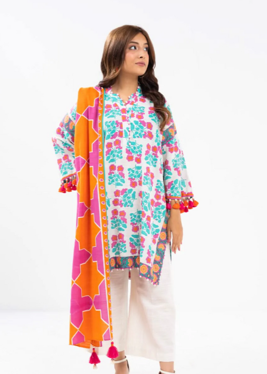 Al Karam PRINTED KHADDAR 3PC SUIT UNSTITCHED