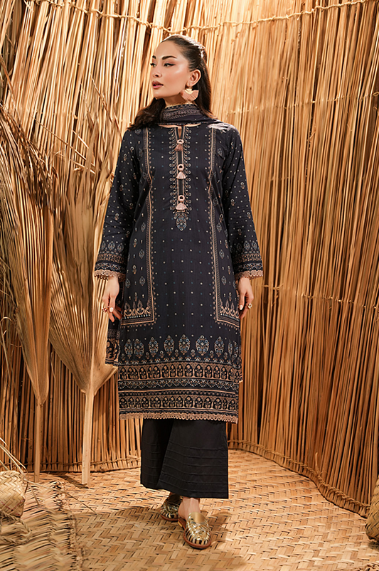 Regalia LINEN 3 PC UNSTITCHED PRINTED SUIT