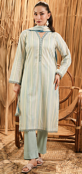 Regalia LINEN 3 PC UNSTITCHED PRINTED SUIT