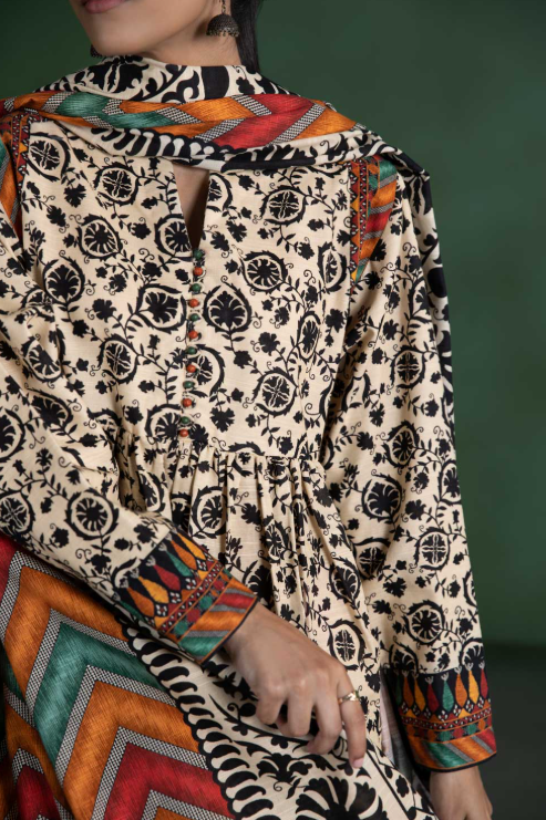 Sapphire 3PC - Printed Lawn Suit
