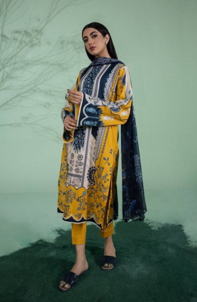 Sapphire 3PC - Printed Lawn Suit
