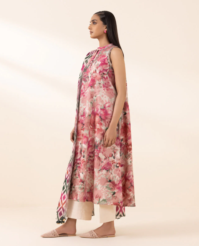 SAPPHIRE PRINTED LIGHT KHADDAR UNSTITCHED 3 PC SUIT